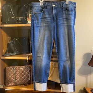 Not Your Daughters Jeans, size 14w. Lorena boyfriend style with cuffed bottom.